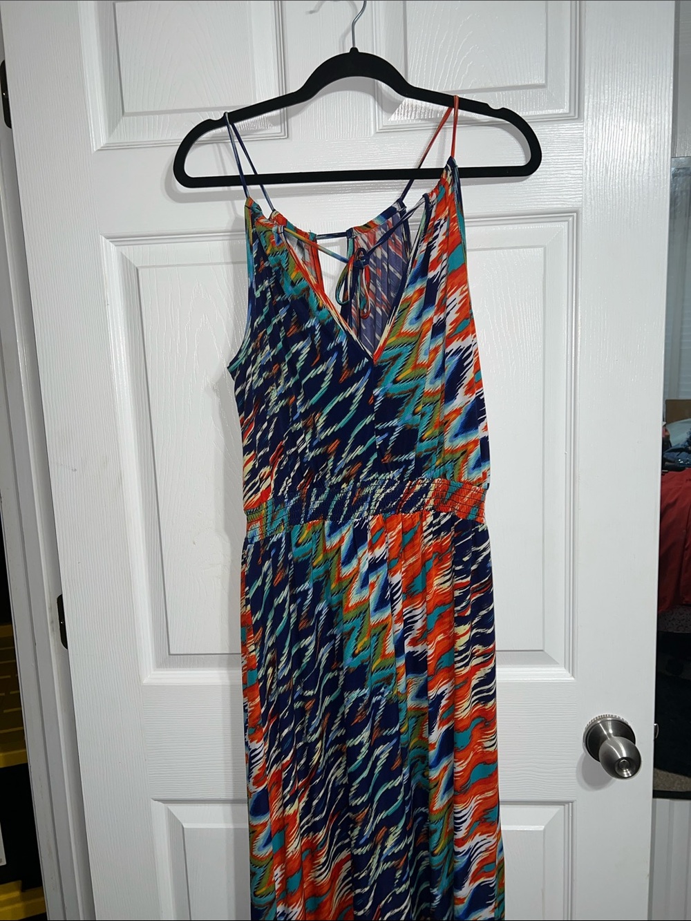 Bisou Bisou Multicolor Zigzag Maxi Dress